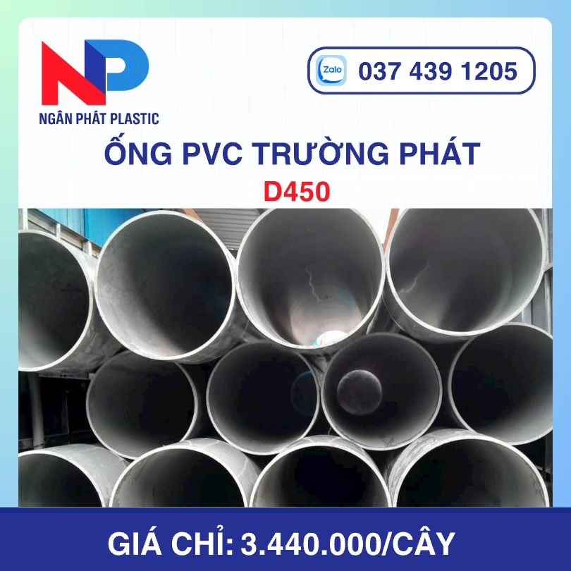 Ống Nhựa uPVC D450 Trường Phát